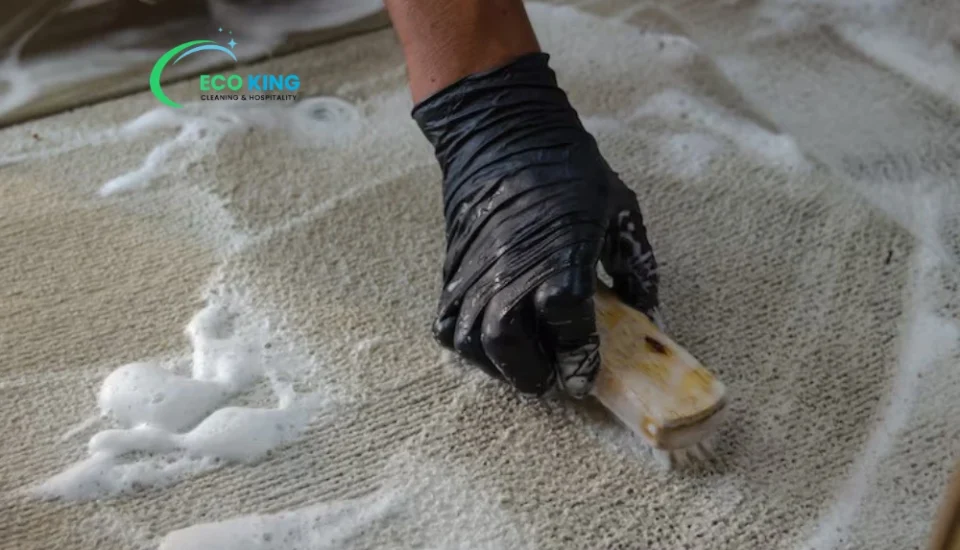 Carpet shampooing removes tough stains safely