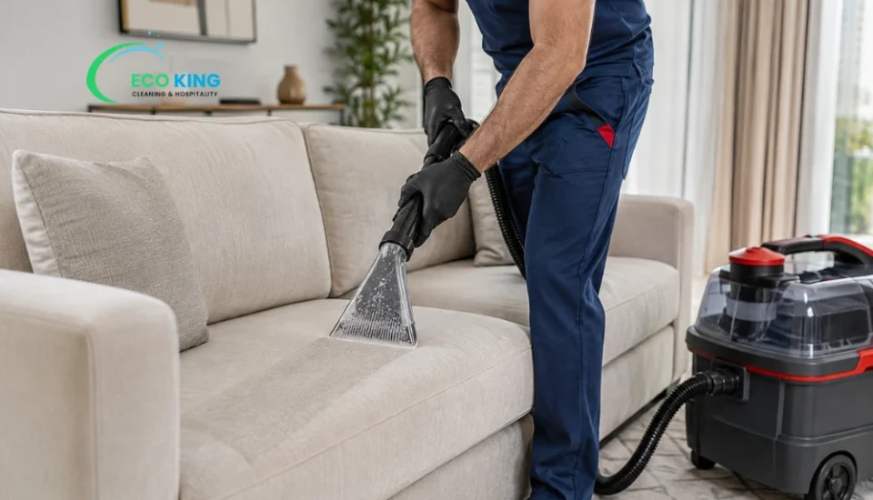image of fabric sofa cleaning